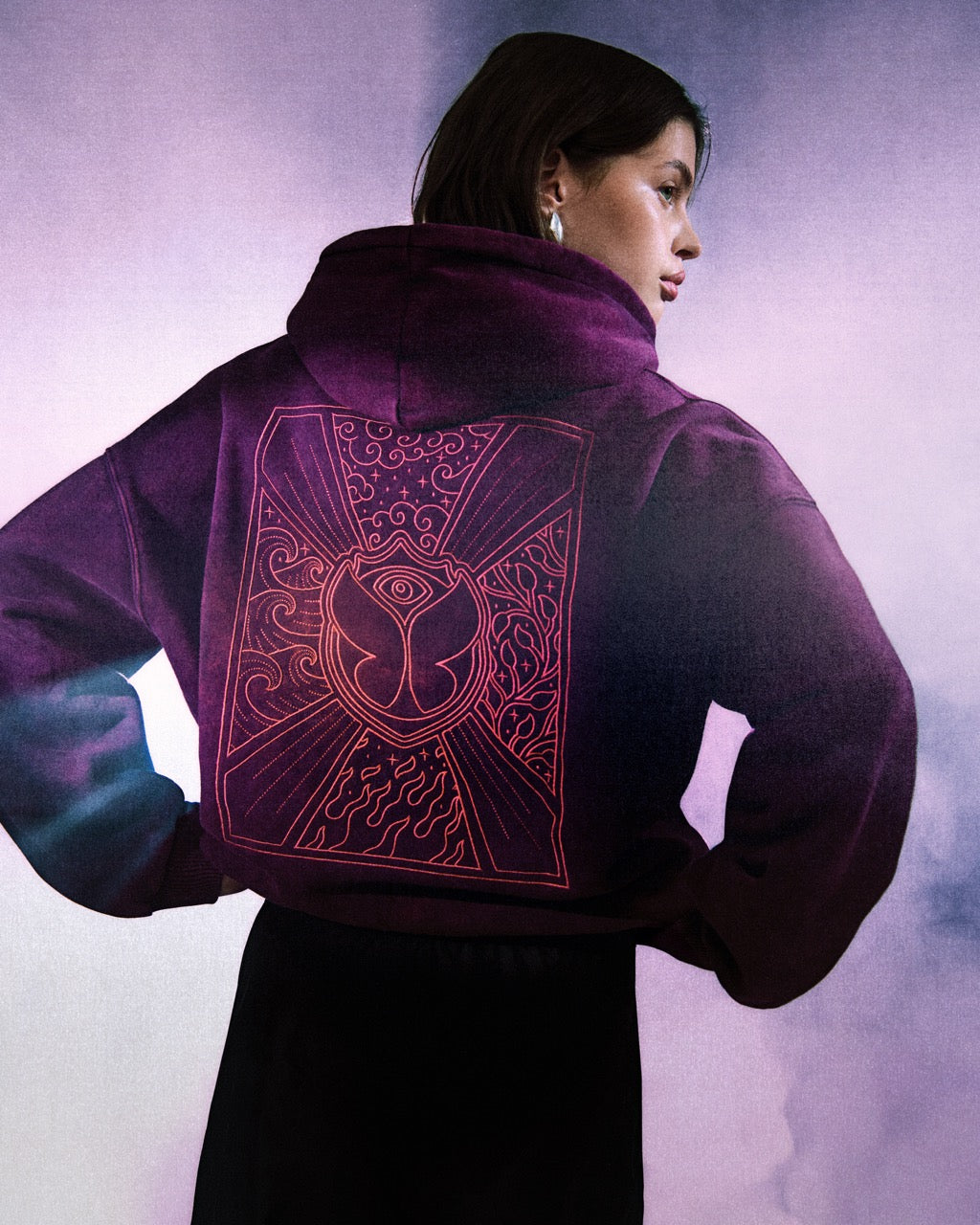 WASHED UNITY FLAG HOODIE WOMEN